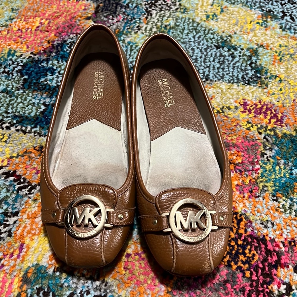 Michael Kors ballet flats- gold hardware
